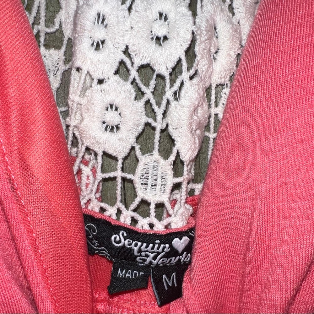 Sequin Hearts Coral maxi dress - Picture 3 of 6